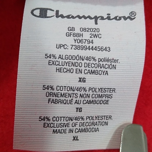 New Champion Sweatshirt size X Large Red - Picture 9 of 13